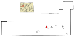Garfield County Colorado Incorporated and Unincorporated areas Rifle Highlighted